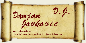 Damjan Jovković vizit kartica